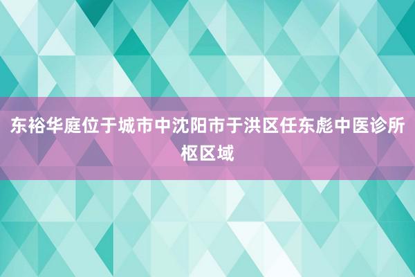 东裕华庭位于城市中沈阳市于洪区任东彪中医诊所枢区域